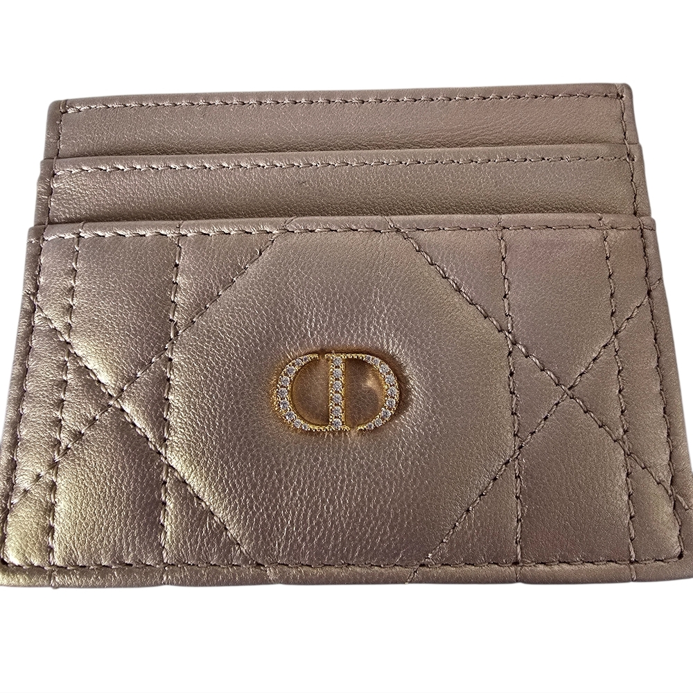 Dior Irridescent Card Holder - RARE Crystal Logo - Full Inclusion - Like New